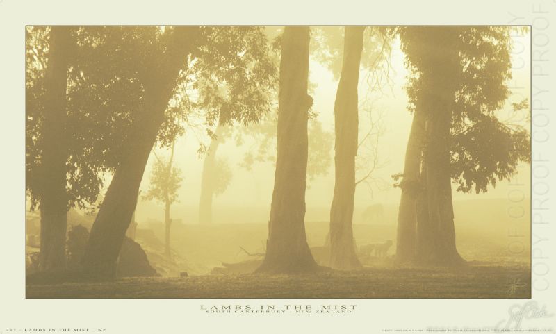 417 - Lambs in the Mist - King Size Landscape