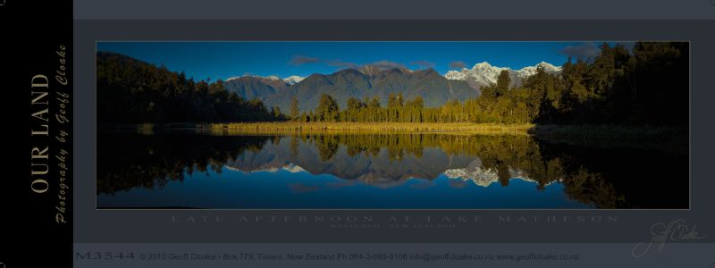 M3544 - Late Afternoon at Lake Matheson - Sample Pano ver A3 aRGB-DLE