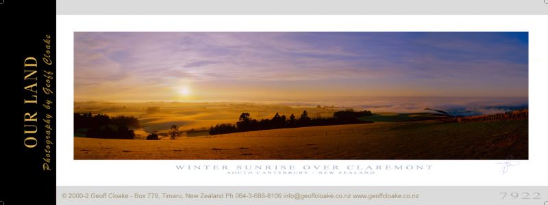 7922 - Winter Sunrise over Claremont - Sample Pano
